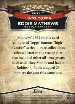 2010 Topps The Cards Your Mom Threw Out #CMT117 Eddie Mathews