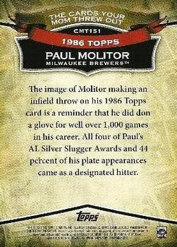 2010 Topps The Cards Your Mom Threw Out #CMT151 Paul Molitor
