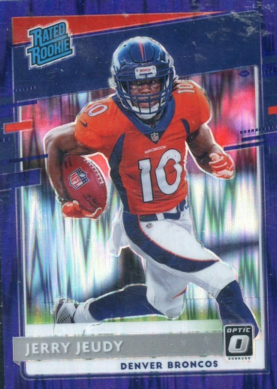 2020 Donruss Optic Jerry Jeudy Purple Shock Rated Rookie #157
