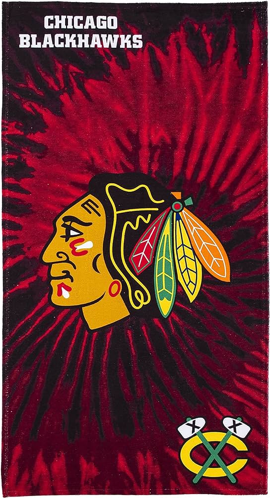 Chicago Blackhawks Psychedelic Beach Towel 30"x60"