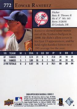 2009 Upper Deck Edwar Ramirez #772 New York Yankees