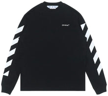 将图片加载到图库查看器,OFF-WHITE Diagonal Helvetica Long Sleeve T-Shirt Black/White Size Medium