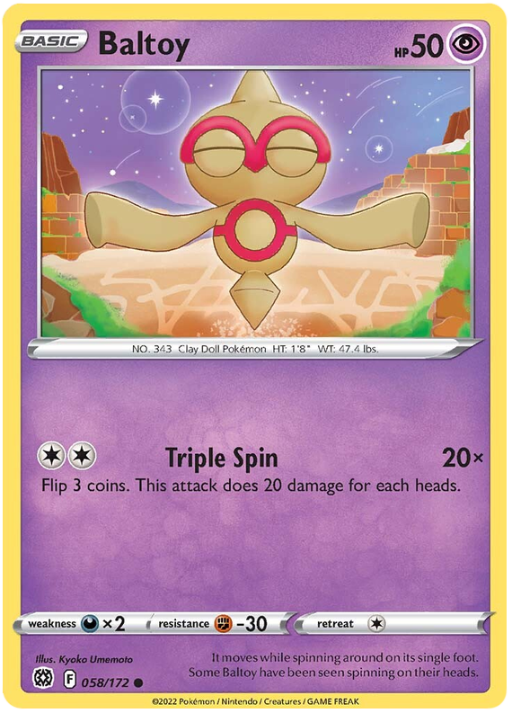 Sword and Shield Brilliant Stars 058 Baltoy