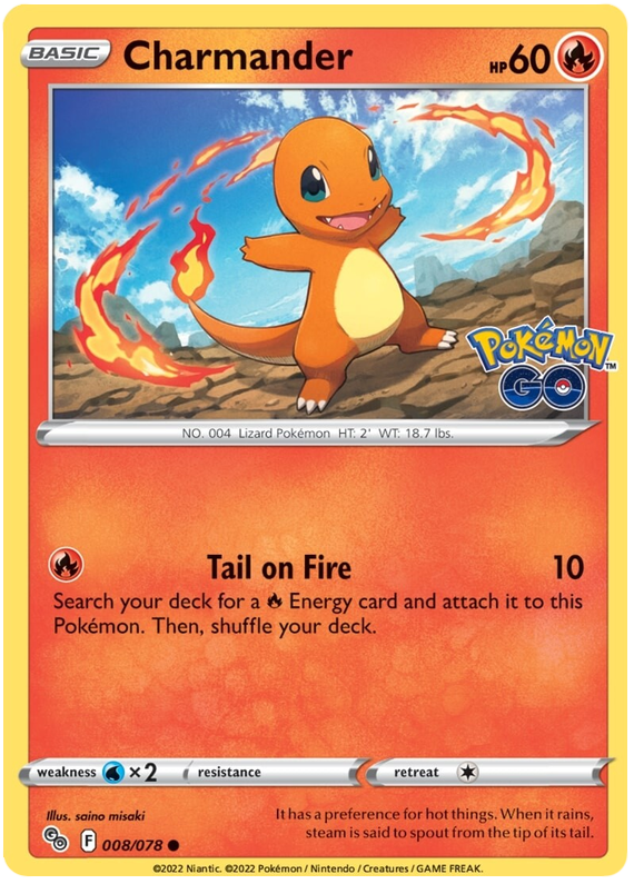 Sword and Shield Pokemon Go 08 Charmander