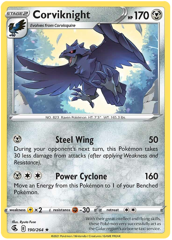 Sword and Shield Fusion Strike 190 Corviknight