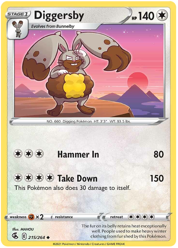 Sword and Shield Fusion Strike 215 Diggersby