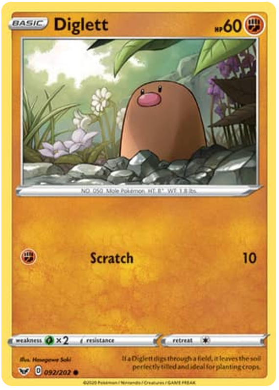 Sword and Shield Sword & Shield 092 Diglett