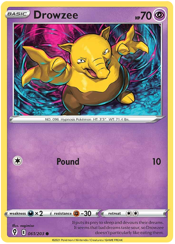 Sword and Shield Evolving Skies 061 Drowzee