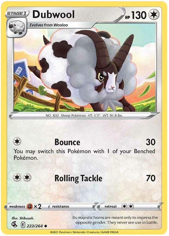 Sword and Shield Fusion Strike 223 Dubwool
