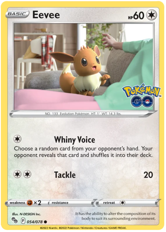Sword and Shield Pokemon Go 54 Eevee