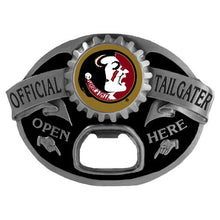 将图片加载到图库查看器,NCAA Team Tailgater Belt Buckle Bottle Opener - Assorted Teams Choose Your