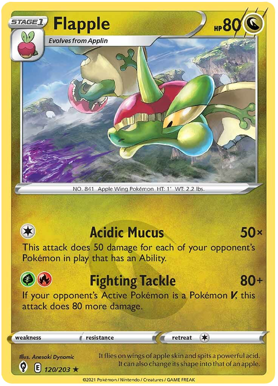 Sword and Shield Evolving Skies 120 Flapple