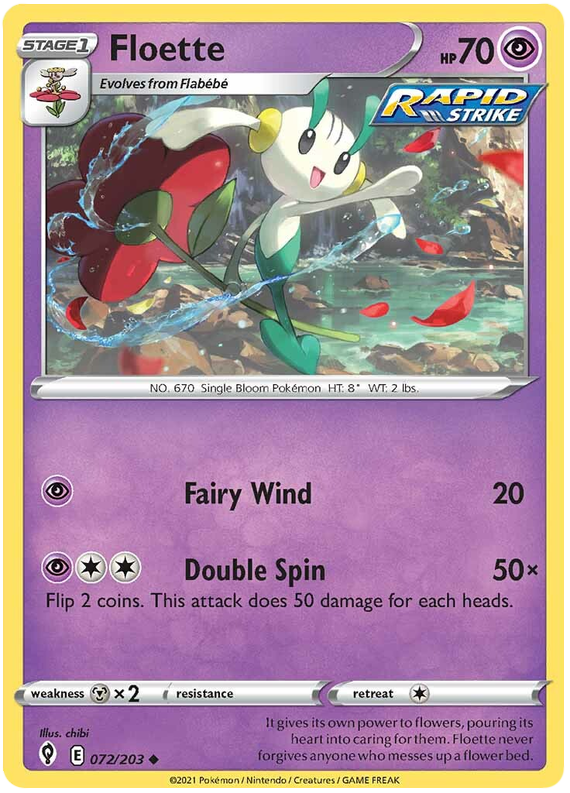 Sword and Shield Evolving Skies 072 Floette