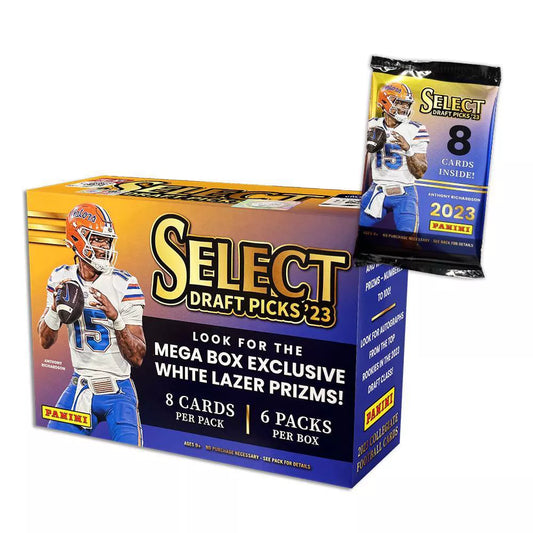 2023 Panini Select Draft Picks Football Trading Card Mega Exclusive Box