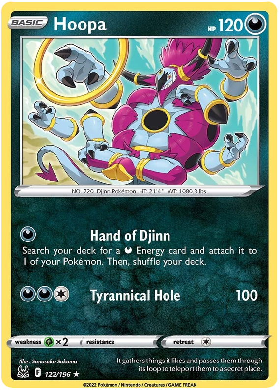 Sword and Shield Lost Origin 122 Hoopa