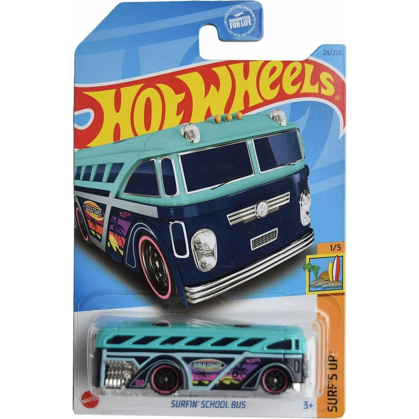 Hot Wheels Surfin' School Bus Surf's Up 1/5 24/250