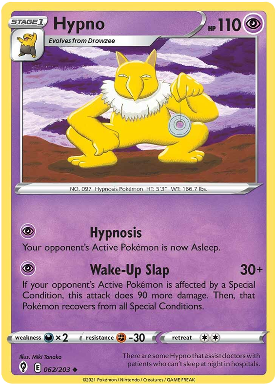 Sword and Shield Evolving Skies 062 Hypno