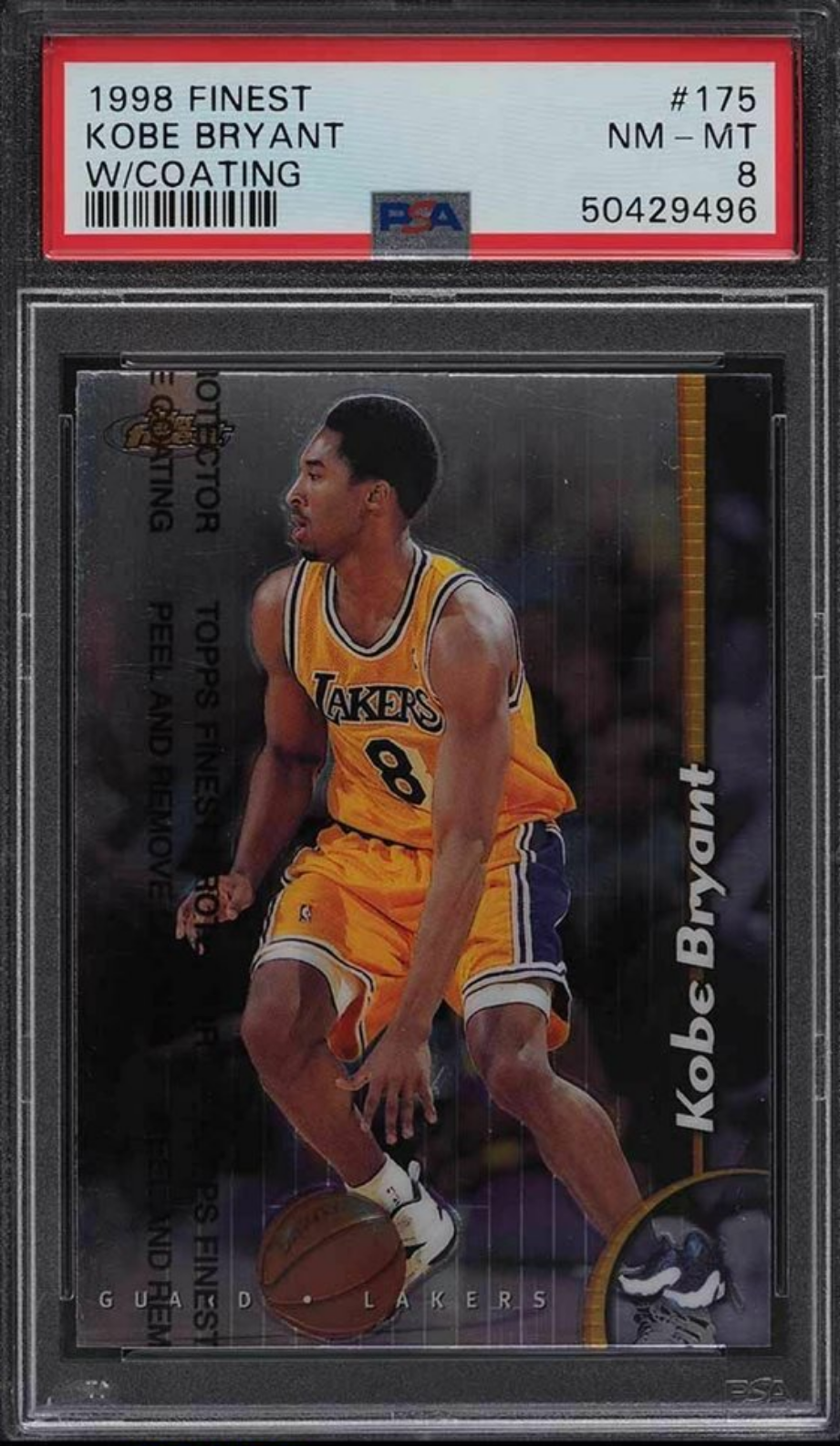 1998-99 Topps Finest Kobe Bryant #175 PSA 8 NM-MT LA Lakers HOF Legend