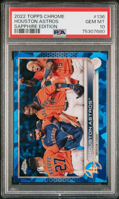 2022 Topps Chrome Sapphire Edition Houston Astros #136 PSA 10