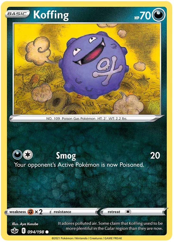 Sword and Shield Chilling Reign 094 Koffing