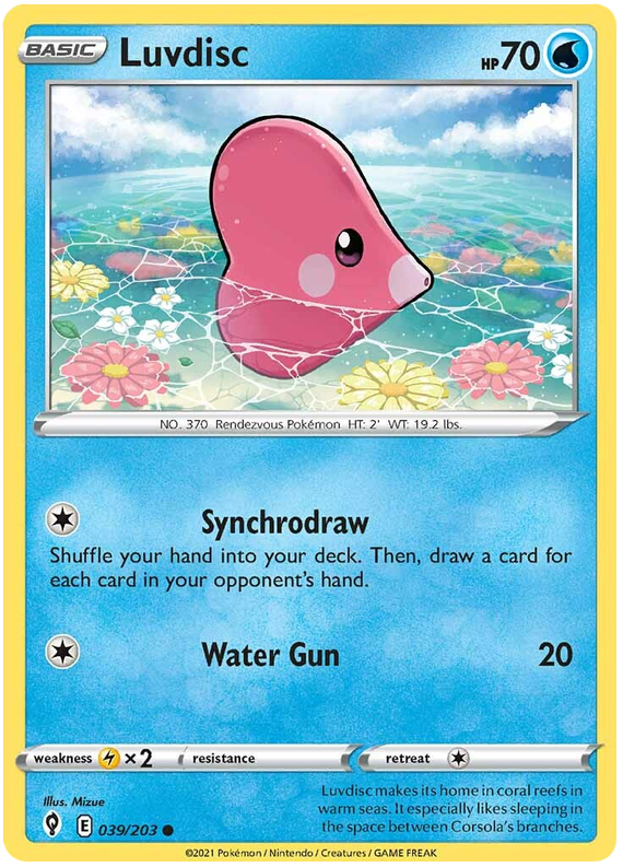 Sword and Shield Evolving Skies 039 Luvdisc