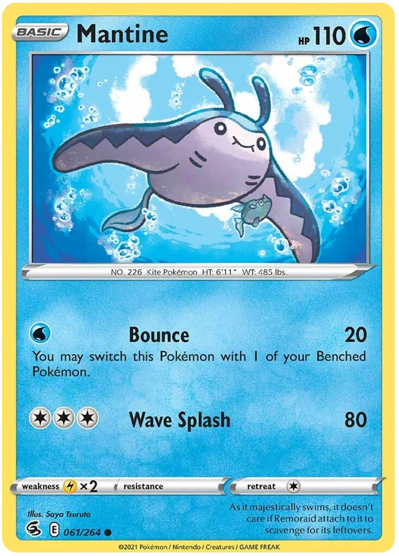Sword and Shield Fusion Strike 061 Mantine