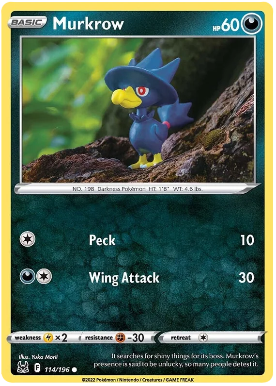 Sword and Shield Lost Origin 114 Murkrow