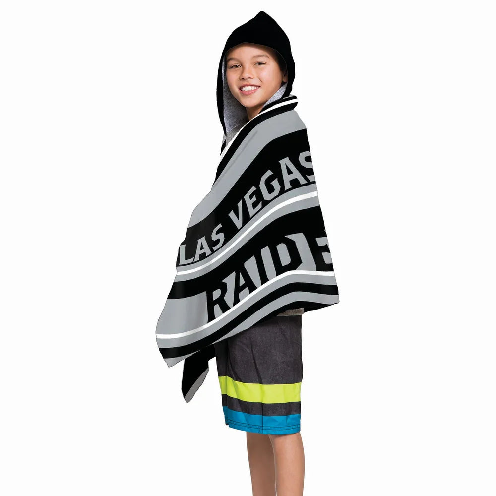 Las Vegas Raiders Juvy Hooded Towel 22"x51"