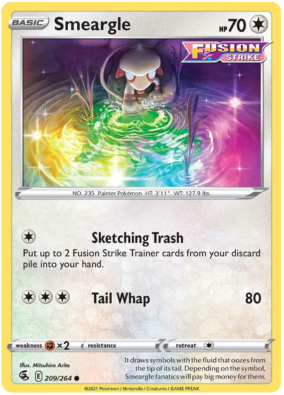 Sword and Shield Fusion Strike 209 Smeargle