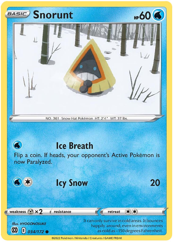 Sword and Shield Brilliant Stars 034 Snorunt