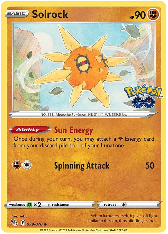 Sword and Shield Pokemon Go 39 Solrock
