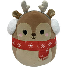 Load image into Gallery viewer, Squishmallows Darla the Reindeer Wearing Red Scarf & Ear Muffs 12" 2023 Christmas Edition Stuffed Plush