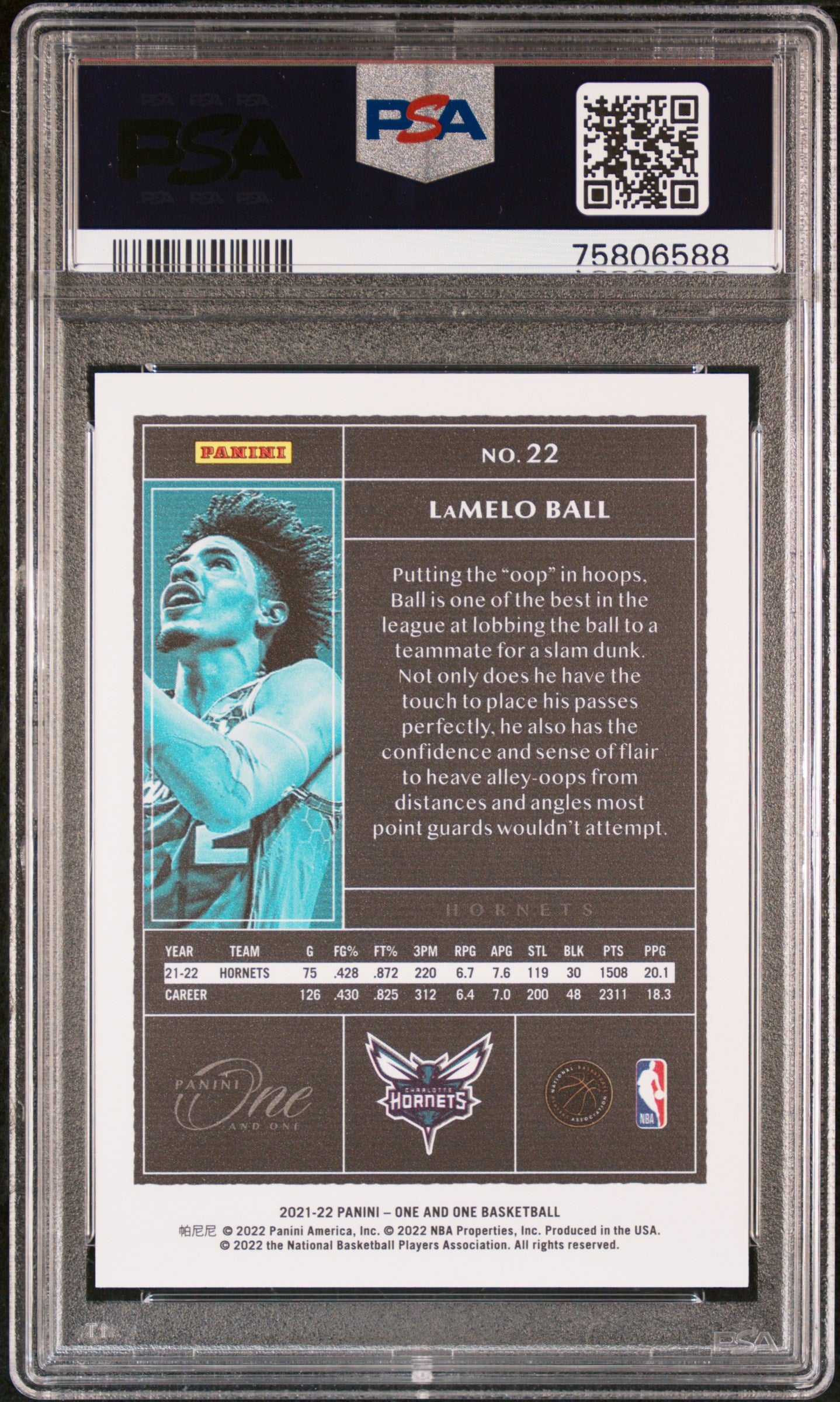 2021 PANINI ONE AND ONE #22 LaMelo Ball Gold #/10 Psa 9 Mint Pop 1