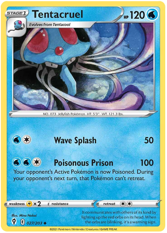 Sword and Shield Evolving Skies 027 Tentacruel
