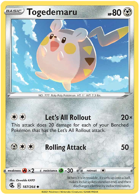 Sword and Shield Fusion Strike 187 Togedemaru