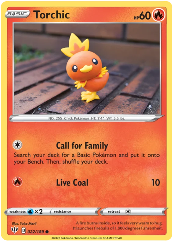 Sword and Shield Darkness Ablaze 022 Torchic