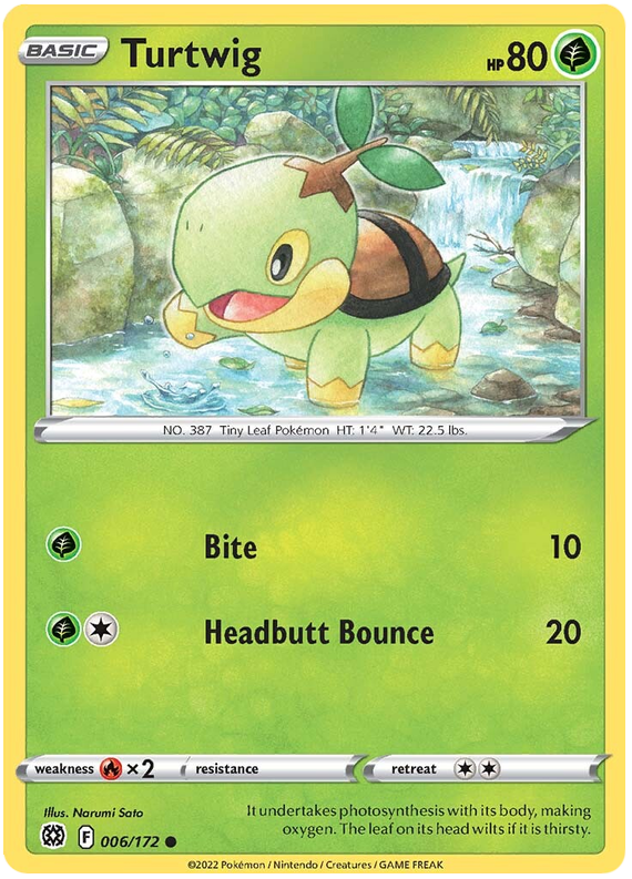 Sword and Shield Brilliant Stars 006 Turtwig