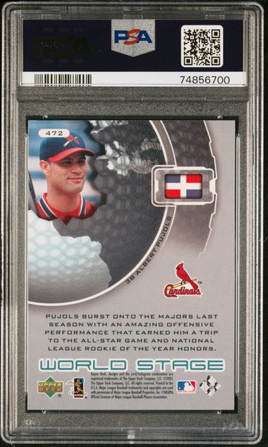 2002 Upper Deck Albert Pujols #472 PSA 9 MINT St. Louis Cardinals
