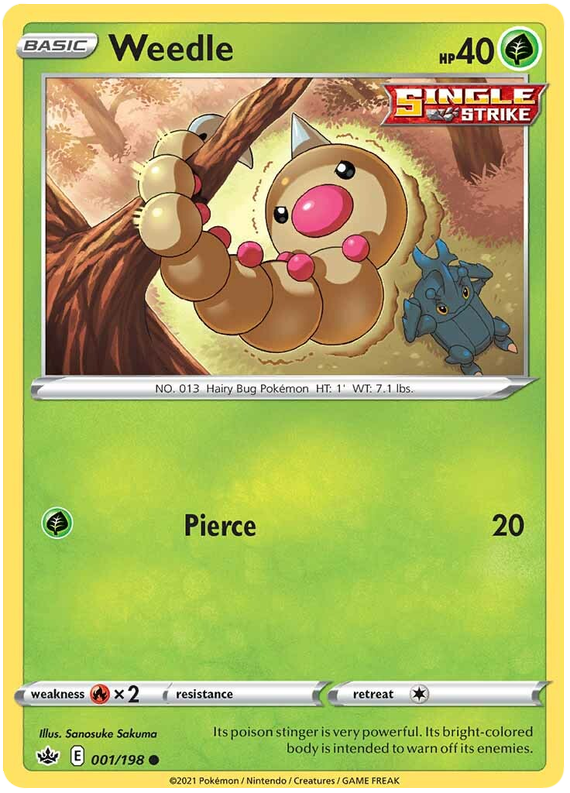 Sword and Shield Chilling Reign 001 Weedle
