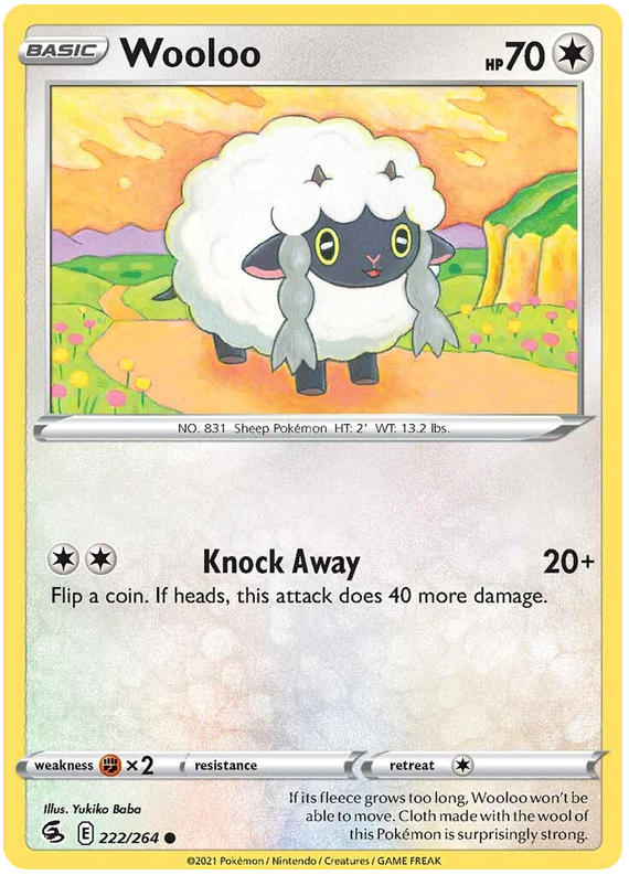 Sword and Shield Fusion Strike 222 Wooloo