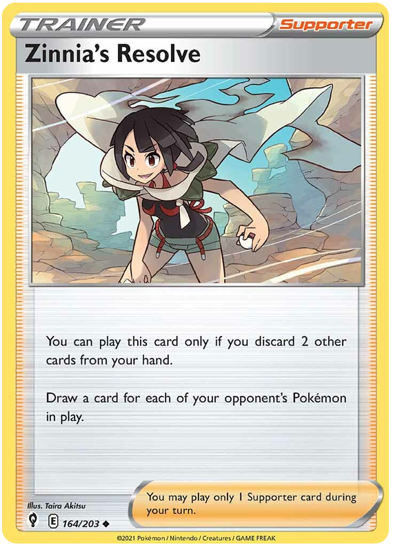 Sword and Shield Evolving Skies 164 Zinnia's Resolve