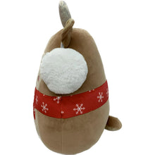 Load image into Gallery viewer, Squishmallows Darla the Reindeer Wearing Red Scarf & Ear Muffs 12" 2023 Christmas Edition Stuffed Plush