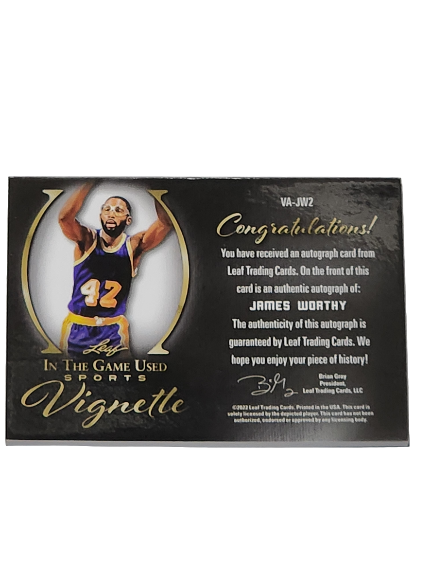 2022 Leaf In The Game Used Sports Vignette James Worthy #VA-JW2 #/5