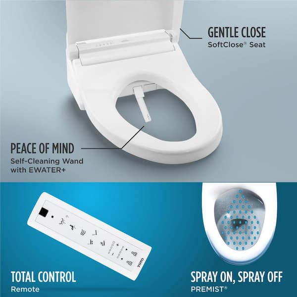 TOTO WASHLET SW3084#01 Cotton White Electronic Bidet Toilet Seat