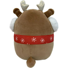 Load image into Gallery viewer, Squishmallows Darla the Reindeer Wearing Red Scarf & Ear Muffs 12" 2023 Christmas Edition Stuffed Plush