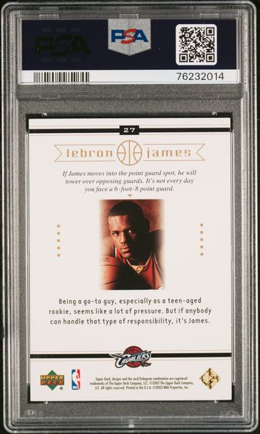 2003 Upper Deck LeBron James Box Set #27 PSA 9 Cleveland Cavaliers