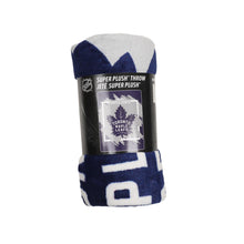 将图片加载到图库查看器,NHL Toronto Maple Leafs Micro Raschel Throw Blanket