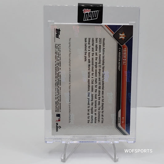 2023 Topps Now YAINER DIAZ On-Card Auto 1/99 Rookie RC Cup Astros
