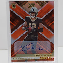 将图片加载到图库查看器,2022 Panini Xr Rookie Orange Auto 19/49 Chris Olave #109 Rookie Auto