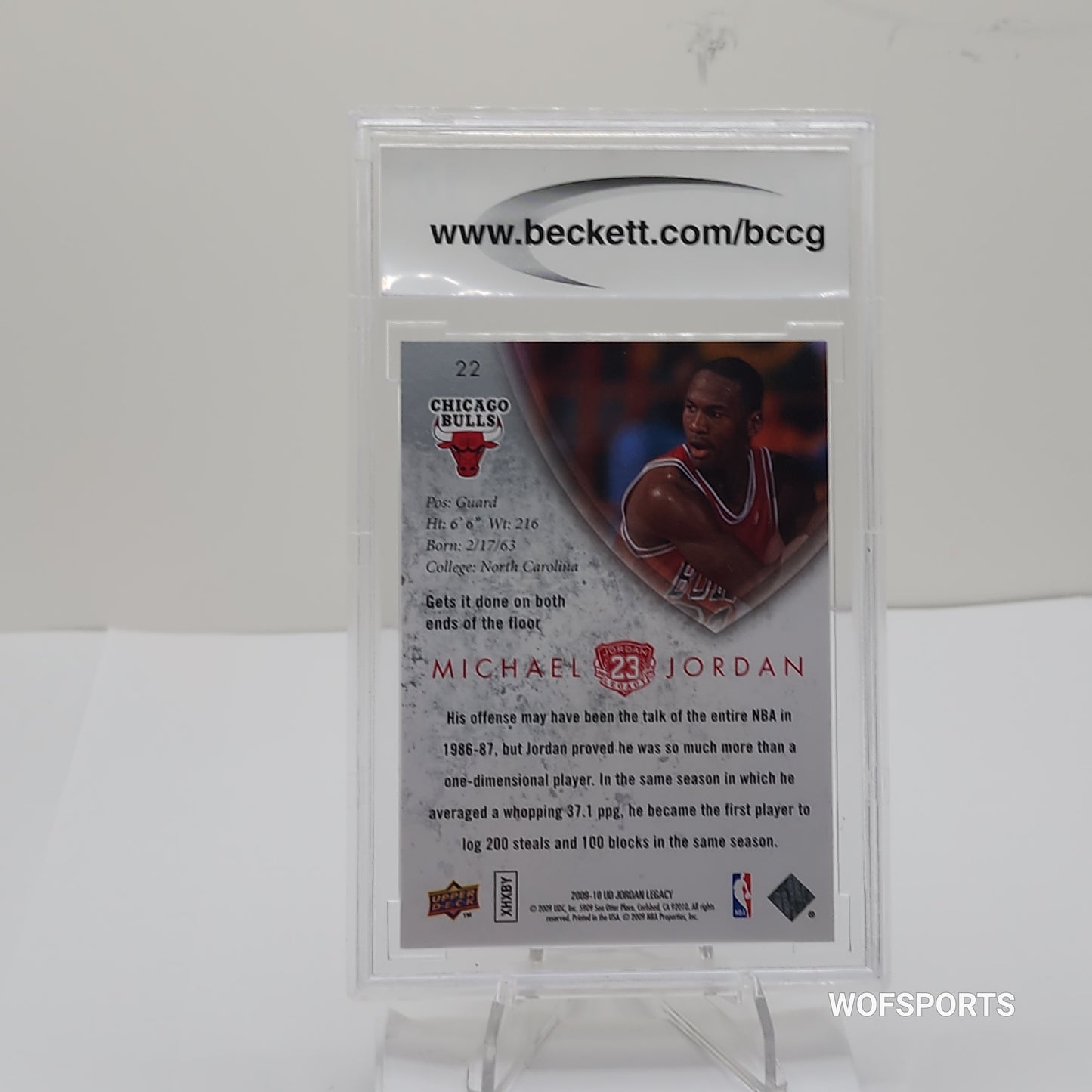 2009 Upper Deck Michael Jordan MJ Legacy Collection Gold #22 BCCG 10 GEM Mint